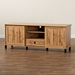 Baxton Studio Unna Modern and Contemporary Oak Brown Finished Wood 2-Door TV Stand - BSOTV831240-Wotan Oak