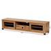 Baxton Studio Beasley Modern and Contemporary Oak Brown Finished Wood 1-Drawer TV Stand - BSOTV834180-Wotan Oak