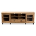 Baxton Studio Walda Modern and Contemporary Oak Brown Finished Wood 2-Drawer TV Stand - BSOTV838070-Wotan Oak