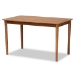Baxton Studio Nexus Mid-Century Modern Greyish Beige Fabric Upholstered and Walnut Brown Finished Wood 5-Piece Dining Set - BSOBBT5280-Greyish Beige/Walnut-5 PC Dining Set