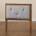 Baxton Studio Abner Modern and Contemporary Transitional Light Grey Fabric Upholstered and Walnut Brown Finished Wood Twin Size Headboard - BSOMG9731-Light Grey/Walnut-Twin-HB