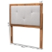 Baxton Studio Abner Modern and Contemporary Transitional Light Grey Fabric Upholstered and Walnut Brown Finished Wood Twin Size Headboard - BSOMG9731-Light Grey/Walnut-Twin-HB