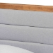 Baxton Studio Linn Mid-Century Modern Light Grey Fabric Upholstered and Walnut Brown Finished Wood Twin Size Platform Bed - BSOLinn-Light Grey/Walnut-Twin