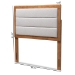 Baxton Studio Dexter Modern and Contemporary Light Grey Fabric Upholstered and Walnut Brown Finished Wood Twin Size Headboard - BSOMG9732-Light Grey/Walnut-Twin-HB
