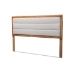 Baxton Studio Dexter Modern and Contemporary Light Grey Fabric Upholstered and Walnut Brown Finished Wood Queen Size Headboard