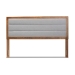 Baxton Studio Dexter Modern and Contemporary Light Grey Fabric Upholstered and Walnut Brown Finished Wood Queen Size Headboard - BSOMG9732-Light Grey/Walnut-Queen-HB