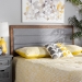 Baxton Studio Dexter Modern and Contemporary Light Grey Fabric Upholstered and Walnut Brown Finished Wood Queen Size Headboard - BSOMG9732-Light Grey/Walnut-Queen-HB