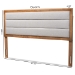 Baxton Studio Dexter Modern and Contemporary Light Grey Fabric Upholstered and Walnut Brown Finished Wood Queen Size Headboard - BSOMG9732-Light Grey/Walnut-Queen-HB