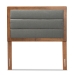 Baxton Studio Dexter Modern and Contemporary Dark Grey Fabric Upholstered and Walnut Brown Finished Wood Twin Size Headboard - BSOMG9732-Dark Grey/Walnut-Twin-HB