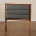 Baxton Studio Dexter Modern and Contemporary Dark Grey Fabric Upholstered and Walnut Brown Finished Wood Twin Size Headboard - BSOMG9732-Dark Grey/Walnut-Twin-HB