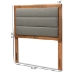 Baxton Studio Dexter Modern and Contemporary Dark Grey Fabric Upholstered and Walnut Brown Finished Wood Twin Size Headboard - BSOMG9732-Dark Grey/Walnut-Twin-HB