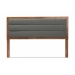 Baxton Studio Dexter Modern and Contemporary Dark Grey Fabric Upholstered and Walnut Brown Finished Wood Queen Size Headboard - BSOMG9732-Dark Grey/Walnut-Queen-HB