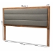 Baxton Studio Dexter Modern and Contemporary Dark Grey Fabric Upholstered and Walnut Brown Finished Wood Queen Size Headboard - BSOMG9732-Dark Grey/Walnut-Queen-HB