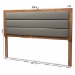 Baxton Studio Dexter Modern and Contemporary Dark Grey Fabric Upholstered and Walnut Brown Finished Wood Queen Size Headboard - BSOMG9732-Dark Grey/Walnut-Queen-HB