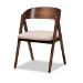 Baxton Studio Danton Mid-Century Modern Beige Fabric Upholstered and Walnut Brown Finished Wood 5-Piece Dining Set - BSOWM1900B-Latte/Walnut-5PC Dining Set