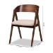 Baxton Studio Danton Mid-Century Modern Beige Fabric Upholstered and Walnut Brown Finished Wood 2-Piece Dining Chair Set - BSOWM1900B-Latte/Walnut-DC