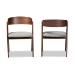 Baxton Studio Danton Mid-Century Modern Grey Fabric Upholstered and Walnut Brown Finished Wood 2-Piece Dining Chair Set - BSOWM1900B-Smoke/Walnut-DC