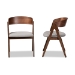 Baxton Studio Danton Mid-Century Modern Grey Fabric Upholstered and Walnut Brown Finished Wood 2-Piece Dining Chair Set - BSOWM1900B-Smoke/Walnut-DC