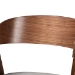 Baxton Studio Danton Mid-Century Modern Grey Fabric Upholstered and Walnut Brown Finished Wood 2-Piece Dining Chair Set - BSOWM1900B-Smoke/Walnut-DC