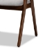 Baxton Studio Danton Mid-Century Modern Grey Fabric Upholstered and Walnut Brown Finished Wood 5-Piece Dining Set - BSOWM1900B-Smoke/Walnut-5PC Dining Set
