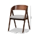 Baxton Studio Danton Mid-Century Modern Grey Fabric Upholstered and Walnut Brown Finished Wood 2-Piece Dining Chair Set - BSOWM1900B-Smoke/Walnut-DC