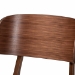 Baxton Studio Alston Mid-Century Modern Beige Fabric Upholstered and Walnut Brown Finished Wood 2-Piece Dining Chair Set - BSOWM1892B-Latte/Walnut-DC