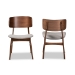 Baxton Studio Alston Mid-Century Modern Grey Fabric Upholstered and Walnut Brown Finished Wood 2-Piece Dining Chair Set - BSOWM1892B-Smoke/Walnut-DC