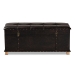 Baxton Studio Janna Rustic Transitional Dark Brown Faux Leather Upholstered and Oak Brown Finished Wood Storage Ottoman - BSOJY20B055L-Dark Brown-Large Otto