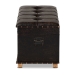 Baxton Studio Janna Rustic Transitional Dark Brown Faux Leather Upholstered and Oak Brown Finished Wood Storage Ottoman - BSOJY20B055L-Dark Brown-Large Otto