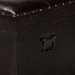 Baxton Studio Janna Rustic Transitional Dark Brown Faux Leather Upholstered and Oak Brown Finished Wood Storage Ottoman - BSOJY20B055L-Dark Brown-Large Otto