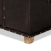 Baxton Studio Janna Rustic Transitional Dark Brown Faux Leather Upholstered and Oak Brown Finished Wood Storage Ottoman - BSOJY20B055L-Dark Brown-Large Otto