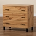 Baxton Studio Maison Modern and Contemporary Oak Brown Finished Wood 3-Drawer Storage Chest - BSOBR888023-Wotan Oak