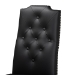 Baxton Studio Dylin Modern and Contemporary Black Faux Leather Upholstered and Dark Brown Finished Wood 7-Piece Dining Set - BSOBBT5158-Black/Dark Brown-7PC Dining Set