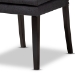 Baxton Studio Dylin Modern and Contemporary Dark Grey Fabric Upholstered and Dark Brown Finished Wood 7-Piece Dining Set - BSOBBT5158-Dark Grey/Dark Brown-7PC Dining Set
