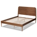 Baxton Studio Kassidy Classic and Traditional Walnut Brown Finished Wood Full Size Platform Bed - BSOMG0063-Walnut-Full
