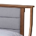 Baxton Studio Regis Modern and Contemporary Transitional Light Grey Fabric Upholstered and Walnut Brown Finished Wood Full Size Platform Bed - BSOMG0067-Light Grey/Walnut-Full