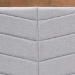 Baxton Studio Iden Modern and Contemporary Light Grey Fabric Upholstered and Walnut Brown Finished Wood King Size Headboard - BSOMG9733-Light Grey/Walnut-King-HB