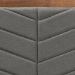Baxton Studio Iden Modern and Contemporary Dark Grey Fabric Upholstered and Walnut Brown Finished Wood Twin Size Headboard - BSOMG9733-Dark Grey/Walnut-Twin-HB