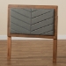 Baxton Studio Iden Modern and Contemporary Dark Grey Fabric Upholstered and Walnut Brown Finished Wood Twin Size Headboard - BSOMG9733-Dark Grey/Walnut-Twin-HB