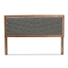 Baxton Studio Iden Modern and Contemporary Dark Grey Fabric Upholstered and Walnut Brown Finished Wood Queen Size Headboard - BSOMG9733-Dark Grey/Walnut-Queen-HB