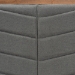 Baxton Studio Iden Modern and Contemporary Dark Grey Fabric Upholstered and Walnut Brown Finished Wood Queen Size Headboard - BSOMG9733-Dark Grey/Walnut-Queen-HB