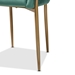 Baxton Studio Ballard Modern Luxe and Glam Green Velvet Fabric Upholstered and Gold Finished Metal Dining Chair - BSODC168-Emerald Green Velvet/Gold-DC