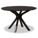 Baxton Studio Carlin Modern Transitional Grey Fabric Upholstered and Dark Brown Finished Wood 7-Piece Dining Set - BSOCarlin-Grey/Dark Brown-7PC Dining Set
