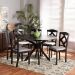 Baxton Studio Carlin Modern Transitional Grey Fabric Upholstered and Dark Brown Finished Wood 7-Piece Dining Set - BSOCarlin-Grey/Dark Brown-7PC Dining Set