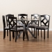 Baxton Studio Carlin Modern Transitional Grey Fabric Upholstered and Dark Brown Finished Wood 7-Piece Dining Set - BSOCarlin-Grey/Dark Brown-7PC Dining Set