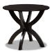 Baxton Studio Nesa Modern Transitional Grey Fabric Upholstered and Dark Brown Finished Wood 5-Piece Dining Set - BSONesa-Grey/Dark Brown-5PC Dining Set