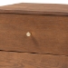 Baxton Studio Landis Mid-Century Modern Ash Walnut Finished Wood 2-Drawer Nightstand - BSOMG9002-Ash Walnut-2DW-NS