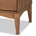 Baxton Studio Landis Mid-Century Modern Ash Walnut Finished Wood 2-Drawer Nightstand - BSOMG9002-Ash Walnut-2DW-NS