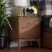 Baxton Studio Landis Mid-Century Modern Ash Walnut Finished Wood 2-Drawer Nightstand - BSOMG9002-Ash Walnut-2DW-NS