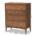 Baxton Studio Landis Mid-Century Modern Ash Walnut Finished Wood 4-Drawer Chest - BSOMG9002-Ash Walnut-4DW-Chest